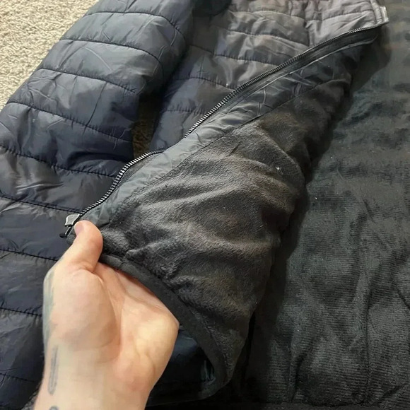 Hanton Men's Polyfill Puffer Jacket Black L Full Zip Pockets Soft Shell Packable - Picture 9 of 12